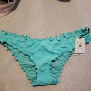 NWT Ruffle checky bathing suit bottom